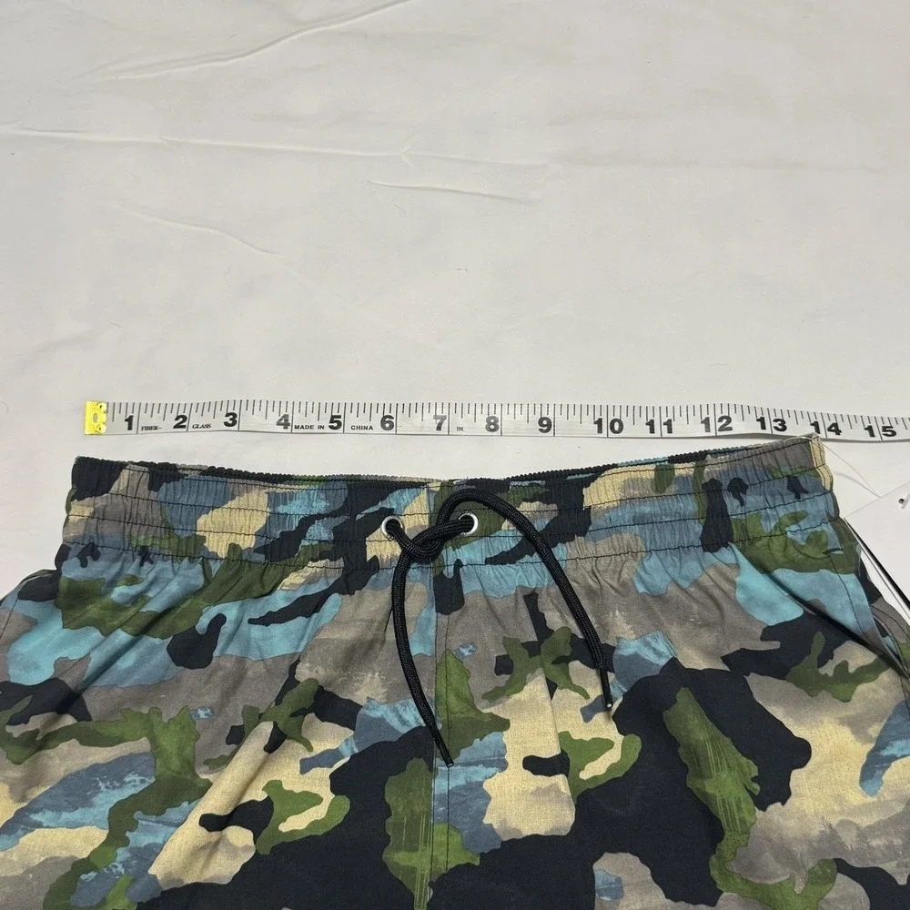 Nike Essential Lap Swim Trunks Camo 9" Shorts‎ Multicolor Mens Size S New - Picture 7 of 13